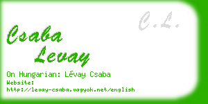 csaba levay business card